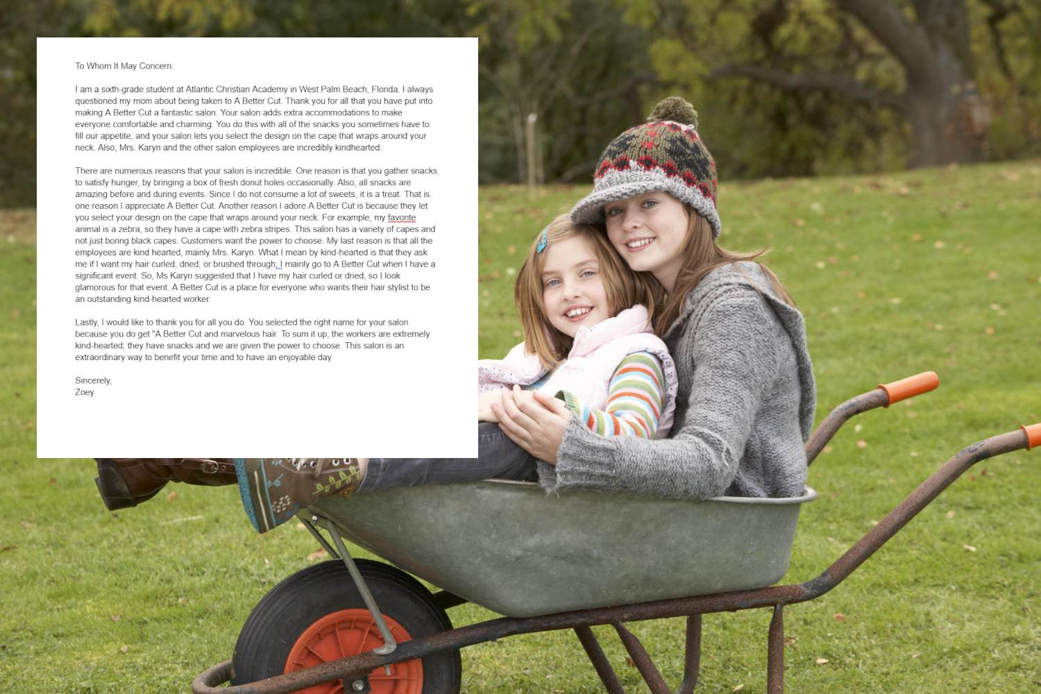 A Letter From A Sixth Grader