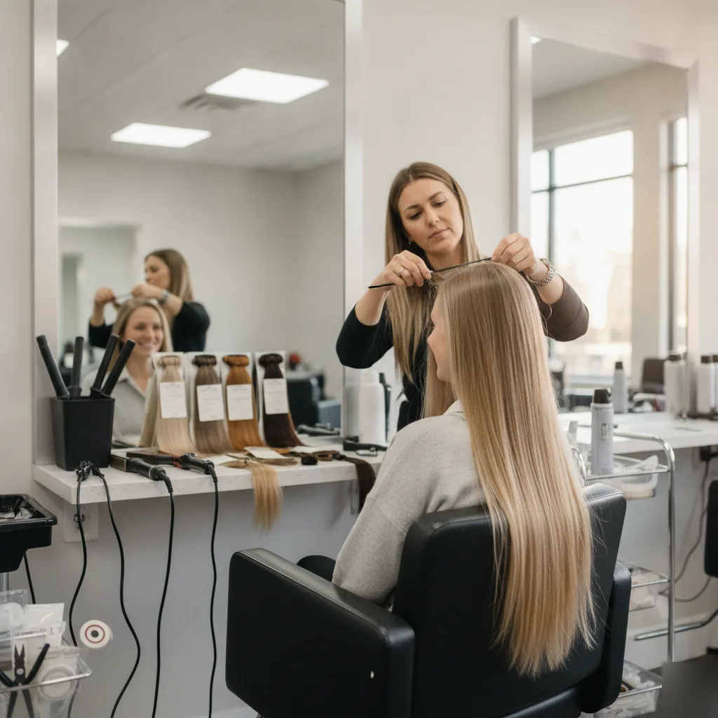 Hair Extension Maintenance in WPB by A Better Cut Salon